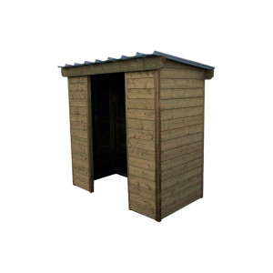 https://www.techni-contact.ovh/ressources/images/produits/merchandising/abri-voyageurs-en-bois-pin-10120822-1.jpg - Pin traité classe IV - Toiture inclinée en tôle acier pré-laquée - Livré avec banc
