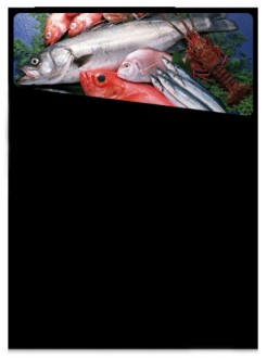 Ardoise murale pour poissonniers