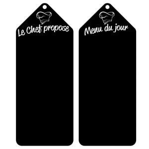 https://www.techni-contact.ovh/ressources/images/produits/merchandising/ardoise-porte-menu-double-face-16468883-1.jpg - Recto/verso - Impression blanc sur PVC noir - Dimensions : 25 x 60 cm