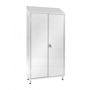 https://www.techni-contact.ovh/ressources/images/produits/merchandising/armoire-de-rangement-2-portes-battantes-27929343-1.jpg - Dimensions (L x P x H) : 1400 x 500 x 2160 mm – 2 portes battantes - En acier inoxydable