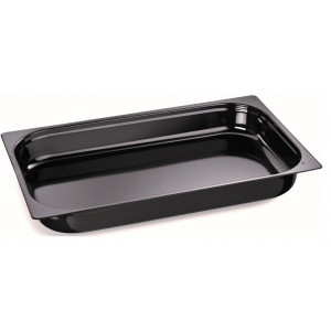 https://www.techni-contact.ovh/ressources/images/produits/merchandising/bac-gastro-emaille-gn-1-1-noir-25957345-1.jpg - Revêtement émaillé - Profondeur : 20 à 100 mm - Capacité : 5,1 à 13,3 L
