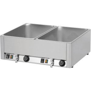 https://www.techni-contact.ovh/ressources/images/produits/merchandising/bain-marie-double-avec-vidange-6666293-1.jpg - Dim ( L x P x H ) : 660 x 540 x 220 mm- Puissance : 3 000 W
