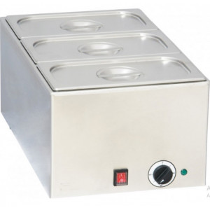 https://www.techni-contact.ovh/ressources/images/produits/merchandising/bain-marie-electrique-3-bacs-gn-avec-couvercle-79227331-1.jpg - Thermostat avec 5 niveaux de température 0°C à 90°C