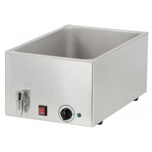 https://www.techni-contact.ovh/ressources/images/produits/merchandising/bain-marie-professionnel-gn-1-1-10066769-1.jpg - Puissance : 1200 W - Dim : L.340 x P.578 x H.246 mm