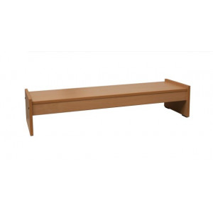 https://www.techni-contact.ovh/ressources/images/produits/merchandising/banc-bois-sans-dossier-13633880-1.jpg - Long, 120 cm - T1 à T3 - Panneau de particules surfacé mélaminé