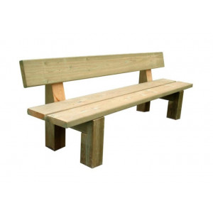 https://www.techni-contact.ovh/ressources/images/produits/merchandising/banc-campagnard-en-bois-15315293-1.jpg - Longueur 2000 mm - Assise : 425 mm - Pin traité - A sceller ou à poser - Sans ou avec accoudoirs
