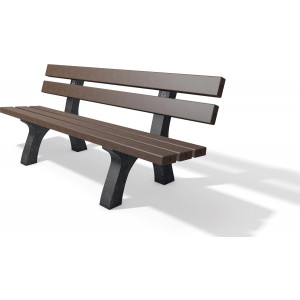 Banc plastique recyclé 2m - 5 lames