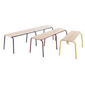 https://www.techni-contact.ovh/ressources/images/produits/merchandising/banc-scolaire-assise-3-lames-9753276-1.jpg - Taille 1 à 6 – L.120 cm à 200 cm - Assise 3 lames en hêtre massif