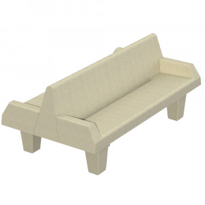 https://www.techni-contact.ovh/ressources/images/produits/merchandising/banc-urbain-double-en-beton-5295378-1.jpg - Longueur: 1950 mm - Assise  : 450 mm - A poser