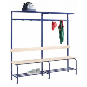 https://www.techni-contact.ovh/ressources/images/produits/merchandising/banc-vestiaire-scolaire-9039463-1.jpg - Longueur : 120 ou 200 cm - Assise 3 lames et dossier 1 lame en hêtre massif - Fixation murale et au sol