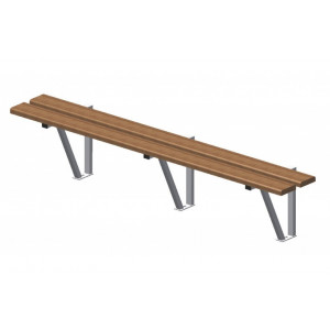 https://www.techni-contact.ovh/ressources/images/produits/merchandising/bancs-muraux-11013551-1.jpg - Bois Exotique ou Sapin - Assise seule - 1 fixation au mur + 1 fixation au sol 