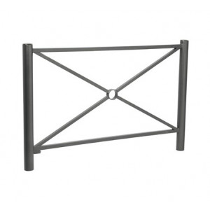 https://www.techni-contact.ovh/ressources/images/produits/merchandising/barriere-de-ville-amovible-simple-croix-15437781-1.jpg - Longueur : 1072 ou 1572 mm - Acier - A sceller