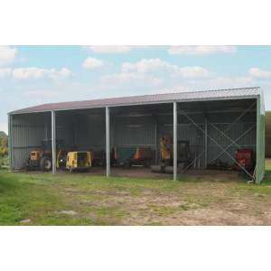 https://www.techni-contact.ovh/ressources/images/produits/merchandising/batiment-en-kit-barde-sur-3-cotes-de-300m-41991148-1.jpg - Ce bâtiment bi-pente en kit de 300m² est muni d\'une structure en PRS Acier Haute Résistance et galvanisée à chaud ainsi qu\'une toiture en tôles 5 ondes renforcées. Protégez votre matériel durablement grâce à son bardage sur 3 côtés (2 pignons + 1 long p