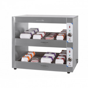 https://www.techni-contact.ovh/ressources/images/produits/merchandising/bin-passe-burger-57979142-1.jpg - Acier inoxydable - Thermostat réglable jusqu'à 70°C - Dimensions étagères : 2 x L 840 x P 545 mm à 2 x L 1 640 x P 545 mm