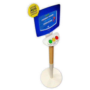 https://www.techni-contact.ovh/ressources/images/produits/merchandising/borne-smiley-opinyon-25671227-1.jpg - Borne de recueil de la satisfaction par boutons smiley, autonome
