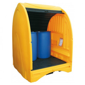 Box de rétention en PE pour fûts 500 ou 1000 L