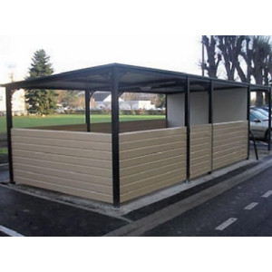 https://www.techni-contact.ovh/ressources/images/produits/merchandising/cache-conteneur-avec-toit-576268-1.jpg - Ossature acier - Abri poubelle sans entretien