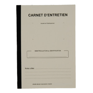 https://www.techni-contact.ovh/ressources/images/produits/merchandising/carnet-d-entretien-vehicule-4198450-1.jpg - Dimensions en mm : 140 x 200 - Format A5 - 30 pages