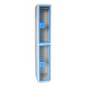 https://www.techni-contact.ovh/ressources/images/produits/merchandising/casier-vestiaire-porte-transparente-37314453-1.jpg - Structure tôle d’acier - Porte plexiglass transparent - 1 à 4 colonnes de 2 case - Fermeture 1 point par moraillon ou serrure à clés