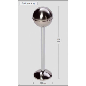https://www.techni-contact.ovh/ressources/images/produits/merchandising/cendrier-spherique-sur-pied-7062316-1.jpg - Dimensions : H.970 x Ø 260 mm - Poids : 6 Kg