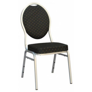 https://www.techni-contact.ovh/ressources/images/produits/merchandising/chaise-banquet-32221963-1.jpg - Structure tube acier - Hauteur d'assise : 46 cm - Épaisseur de mousse : 6 cm - Empilable