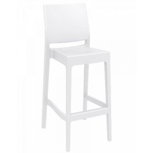 https://www.techni-contact.ovh/ressources/images/produits/merchandising/chaise-de-bar-haute-empilable-91441212-1.jpg - Polypropylène – Hauteur d'assise : 75 cm - Coloris blanc ou noir - Empilable