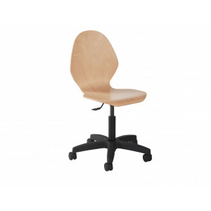 https://www.techni-contact.ovh/ressources/images/produits/merchandising/chaise-informatique-coque-en-bois-78392254-1.jpg - Coque hêtre multiplis - Hauteur d’assise réglable : de 40 à 52 cm - Sur roulettes ou sur patins