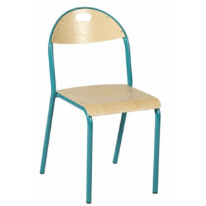 https://www.techni-contact.ovh/ressources/images/produits/merchandising/chaise-scolaire-a-4-pieds-8483377-1.jpg - Tailles : 3 à 7 - Tube acier rond Ø 25 mm - Assise et dossier : Hêtre multiplis multiplis ép. 8 mm