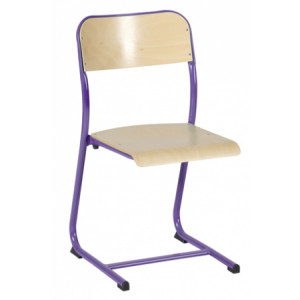 https://www.techni-contact.ovh/ressources/images/produits/merchandising/chaise-scolaire-a-appui-sur-table-2633336-1.jpg - Taille 6 - Structure monobloc tube Ø25mm - Assise et dossier en hêtre multiplis