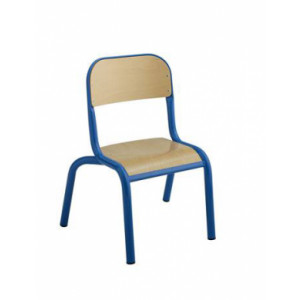 https://www.techni-contact.ovh/ressources/images/produits/merchandising/chaise-scolaire-a-pietement-monobloc-8995953-1.jpg - Tailles 1 à 4 - Structure tube acier - Ø 25 mm Assise et dossier en hêtre