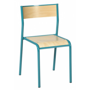 https://www.techni-contact.ovh/ressources/images/produits/merchandising/chaise-scolaire-de-classe-t3-a-t7-10319898-1.jpg - Tailles 3 à 7 - Structure tube acier Ø 25 mm - Assise et dossier en hêtre