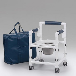 https://www.techni-contact.ovh/ressources/images/produits/merchandising/chaise-toilette-et-douche-de-voyage-72517294-1.jpg - Charge maximale : 150 kg - Hauteur réglable - Sac de voyage en toile textilène