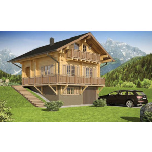 https://www.techni-contact.ovh/ressources/images/produits/merchandising/chalet-en-bois-contrecolle-15979784-1.jpg - Surface totale : 131 m2 - Ep. cloisons : 60 mm
