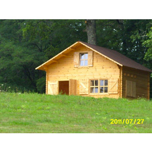 https://www.techni-contact.ovh/ressources/images/produits/merchandising/chalet-en-bois-duplex-56112557-1.jpg - Surface totale  : 50 ;  60 m² et 70 m² - Dimensions : 5 x 5 m