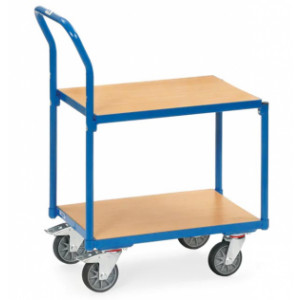 https://www.techni-contact.ovh/ressources/images/produits/merchandising/chariot-2-plateaux-ensactre-pour-bac-93115625-1.jpg - Charge : 250 kg - 2 plateaux en mélaminé - Hauteur totale : 970 mm