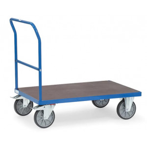 https://www.techni-contact.ovh/ressources/images/produits/merchandising/chariot-a-dossier-de-poussee-avec-plateau-hydrofuge-94195954-1.jpg - Charge : 600 kg - Dimensions utile : (L x l) 1000 x 600 mm - Roues : Ø 200 x 40 mm