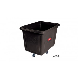 https://www.techni-contact.ovh/ressources/images/produits/merchandising/chariot-cubique-4211792-1.jpg - Capacité : 200 L / 136,1 kg - Dim : 96,5 x 66 x 71,4 cm - Matière : Polyéthylène