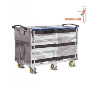 https://www.techni-contact.ovh/ressources/images/produits/merchandising/chariot-ergonomique-avec-volet-anti-chute-15794112-1.jpg - Charge maxi : 228 kg ou 330 kg - Dimensions du plateau fil : 600 x 800 ou 800 x 120  mm - Acier