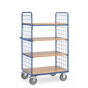 https://www.techni-contact.ovh/ressources/images/produits/merchandising/chariot-haut-a-plateaux-fixe-et-amovibles-7216911-1.jpg - Charge : 600 Kg - Norme Européenne EN 1757-3