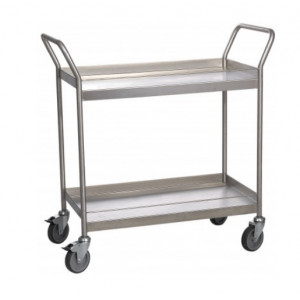 https://www.techni-contact.ovh/ressources/images/produits/merchandising/chariot-inox-a-2-plateaux-12437645-1.jpg - Charge : 300 Kg