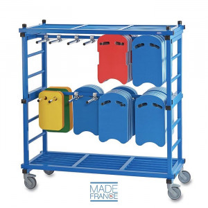 https://www.techni-contact.ovh/ressources/images/produits/merchandising/chariot-piscine-porte-planches-16-supports-9839582-1.jpg - Dimensions : 150 x 60 x 170 cm