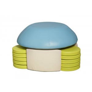 https://www.techni-contact.ovh/ressources/images/produits/merchandising/chauffeuse-pouf-maternelle-12794371-1.jpg - Structure en mousse de polyuréthane - Dimensions hors tout Ø 73 cm H 46 cm