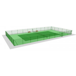 https://www.techni-contact.ovh/ressources/images/produits/merchandising/cloture-tennis-court-simple-477785-1.jpg - Hauteur hors sol : 3 m - Porte d’accès : 2m x 1m