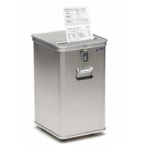 https://www.techni-contact.ovh/ressources/images/produits/merchandising/conteneur-de-documents-confidentiels-33517843-1.jpg - Aluminium  - Capacité de charge : 50 kg - Volume : 80 ou 120 L