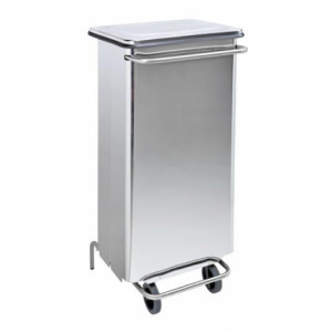 https://www.techni-contact.ovh/ressources/images/produits/merchandising/conteneur-mobile-a-pedale-en-inox-12355777-1.jpg - Inox, brillant ou brossé - Capacité : 110 L - Deux roues ø 95 mm en caoutchouc