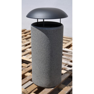 https://www.techni-contact.ovh/ressources/images/produits/merchandising/corbeille-beton-de-ville-a-couvercle-metallique-1826309-1.jpg - Capacité : 70 L - Béton - A poser ou ancré avec une tige métallique
