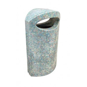 https://www.techni-contact.ovh/ressources/images/produits/merchandising/corbeille-en-plastique-recycle-37737646-1.jpg - Capacité : 80 L - Polyéthylène, 100 % recyclable - Fixation au sol
