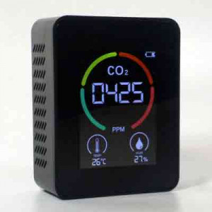 https://www.techni-contact.ovh/ressources/images/produits/merchandising/detecteur-de-co2-dans-l-air-capteur-ndir-27615641-1.jpg - Mesure du CO2 : 400-5000 ppm - Mesure de Température : 0 - 50°C