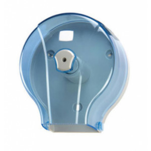 https://www.techni-contact.ovh/ressources/images/produits/merchandising/distributeur-de-papier-hygienique-en-rouleau-200-m-22299157-1.jpg - ABS-SAN : bleu transparent - Capacité : 200 m - (max. Ø 190 mm) - Système de fermeture à clé