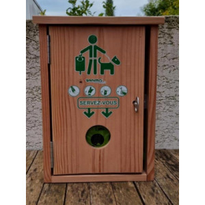 https://www.techni-contact.ovh/ressources/images/produits/merchandising/distributeur-de-sacs-a-bretelles-pour-proprete-canine-300-sachets-14275654-1.jpg - Bois naturel vernis - Capacité : 300 sachets